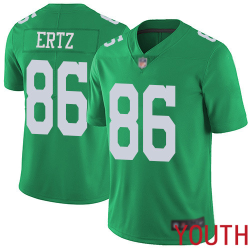 Youth Philadelphia Eagles 86 Zach Ertz Limited Green Rush Vapor Untouchable NFL Jersey Football